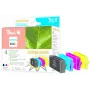 Peach PI300-370 mustekasetti 4 kpl suuri (XL) kapasiteetti musta, syaani, magenta, keltainen