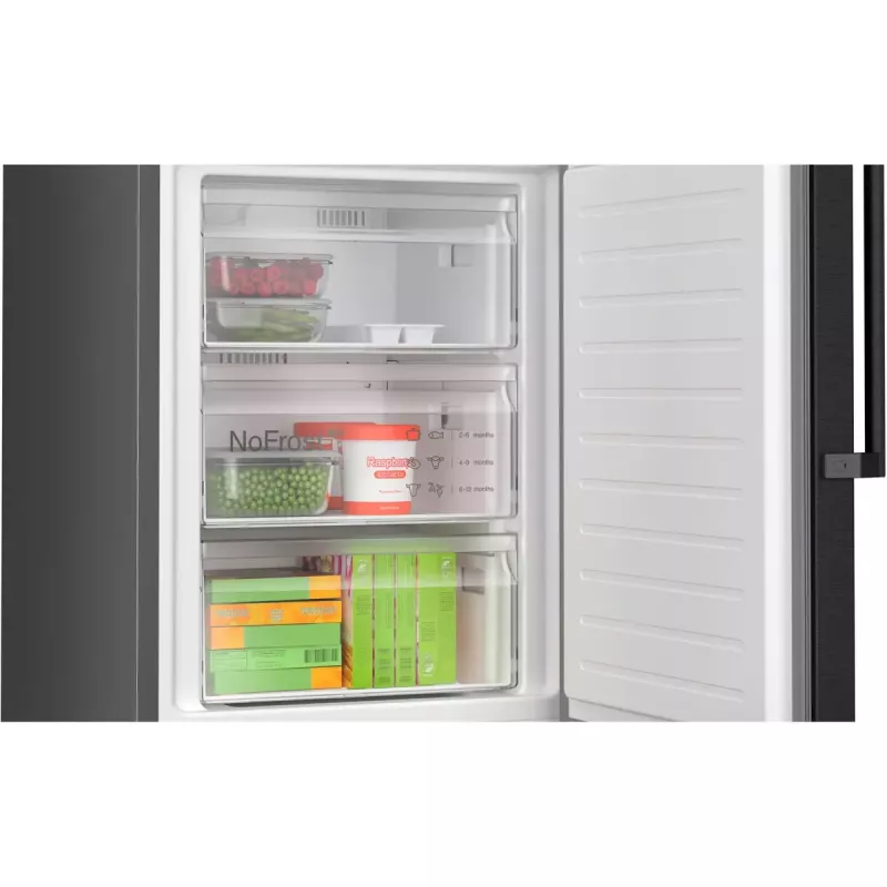 Bosch Serie 4 KGN39VXCT jääkaappipakastin, 363 l (260 l + 103 l), energialuokka C, tumma ruostumaton teräs