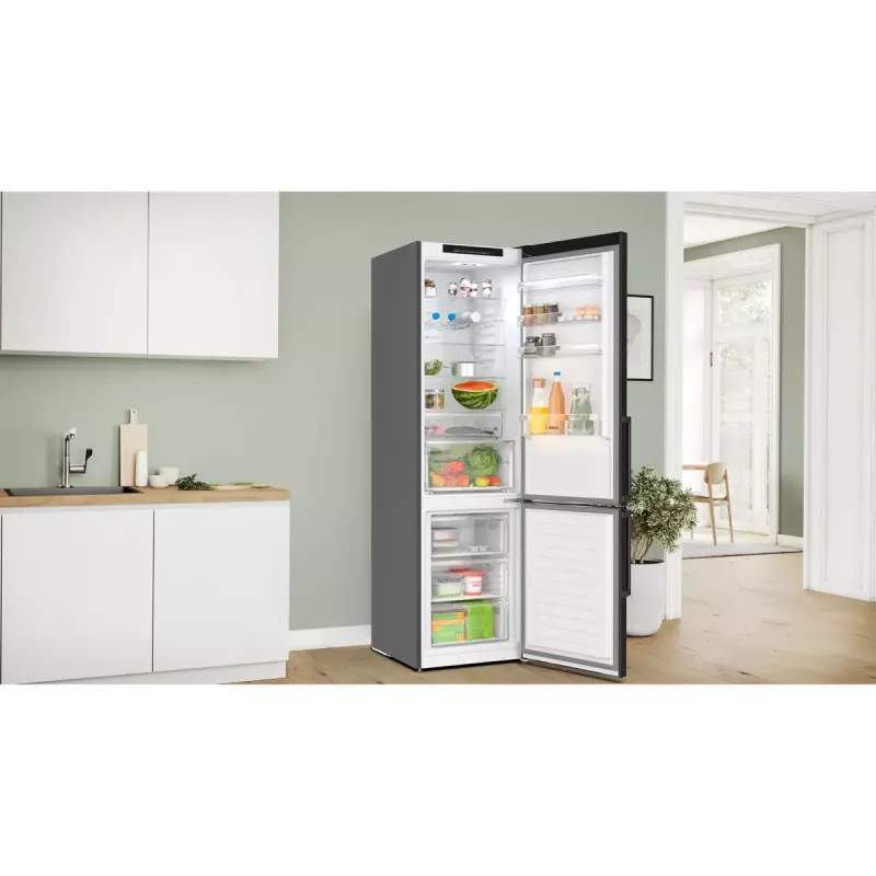 Bosch Serie 4 KGN39VXCT jääkaappipakastin, 363 l (260 l + 103 l), energialuokka C, tumma ruostumaton teräs