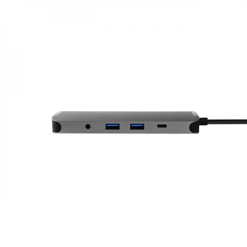 Chieftec DSC-901 USB-C-telakointiasema, USB 3.2 Gen 1, HDMI, Gigabit LAN, 2x USB-A, 2x USB-C, titaani