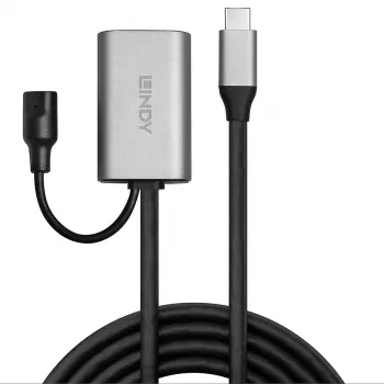 Lindy 5 m USB 3.2 Gen 1 C/C Active Extension, 5 m, USB C, USB C, USB 3.2 Gen 1 (3.1 Gen 1), 5 Gbit/s, musta