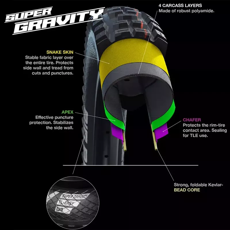 Polkupyörän rengas Schwalbe Magic Mary Super Gravity — musta/pronssi