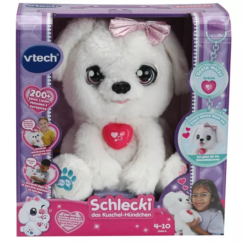 Pehmolelu VTech Schlecki der Kuschelwelpe — interaktiivinen pehmopentu VTechiltä
