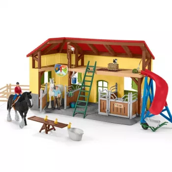 schleich FARM WORLD hevostalli, maatila, maatilan eläimet / maatilalelut, 3 vuotta, monivärinen, muovi