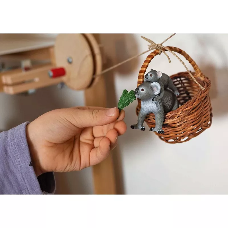 Schleich WILD LIFE Koalaemo ja poikanen 42566 vihreänharmaa