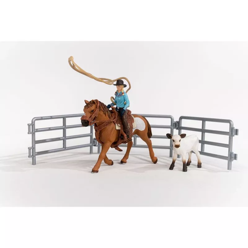 schleich Cowgirl Team Roping Fun, 3 vuosi/vuotta, monivärinen