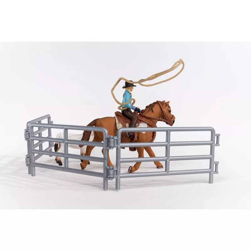schleich Cowgirl Team Roping Fun, 3 vuosi/vuotta, monivärinen