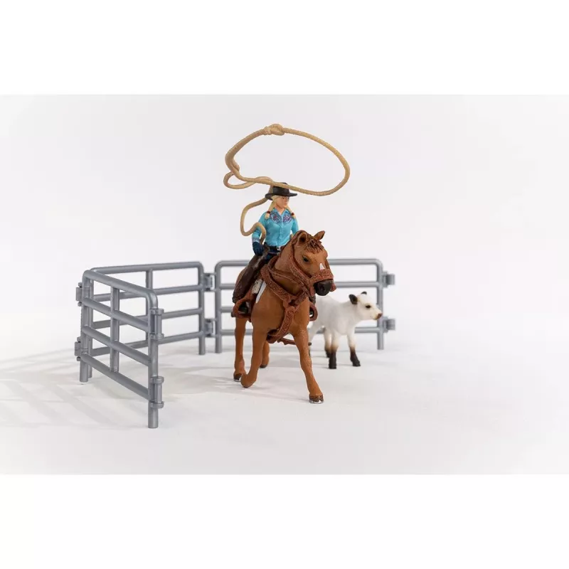 schleich Cowgirl Team Roping Fun, 3 vuosi/vuotta, monivärinen