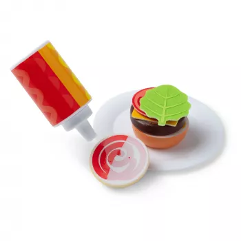 Melissa & Doug Flip & Fry grillileikkisarja Water WOW! -väriä vaihtavilla leikkiruoka-aterimilla, esikoululelu 3-vuotiaille