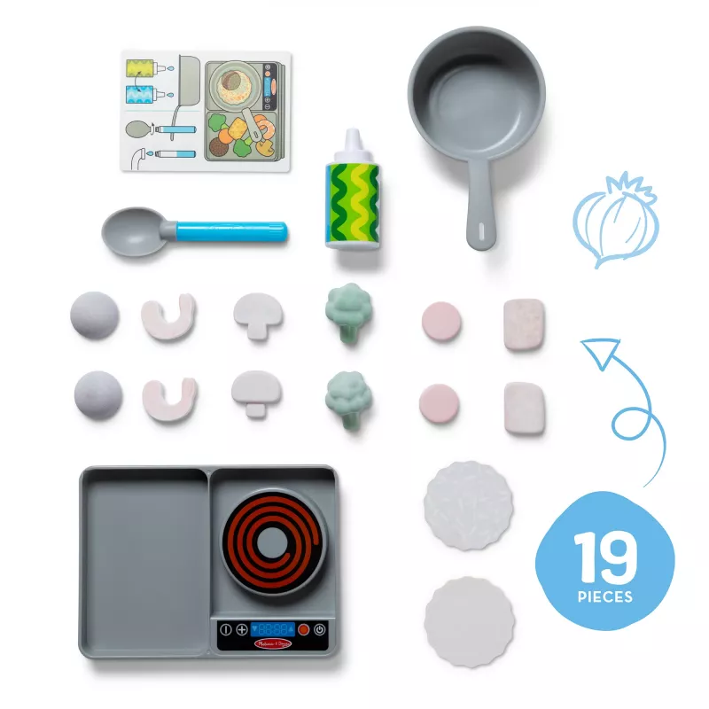 Melissa & Doug Simmer & Stir liesileikkisarja Water WOW Color Reveal -leikkiruoka-aterimilla, esikoululelu 3-vuotiaille