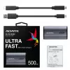 ADATA SE880 500 GB USB Type-C 3.2 Gen 2 (3.1 Gen 2) Wi-Fi harmaa