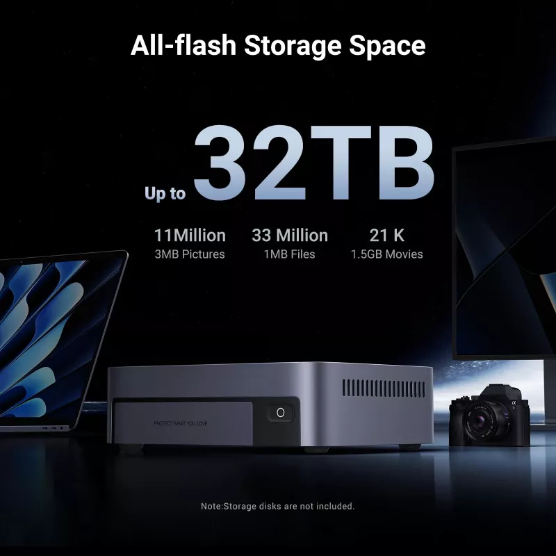 Ugreen DXP480T Plus NAS Desktop Intel® Core™ i5 8 GB DDR5 harmaa