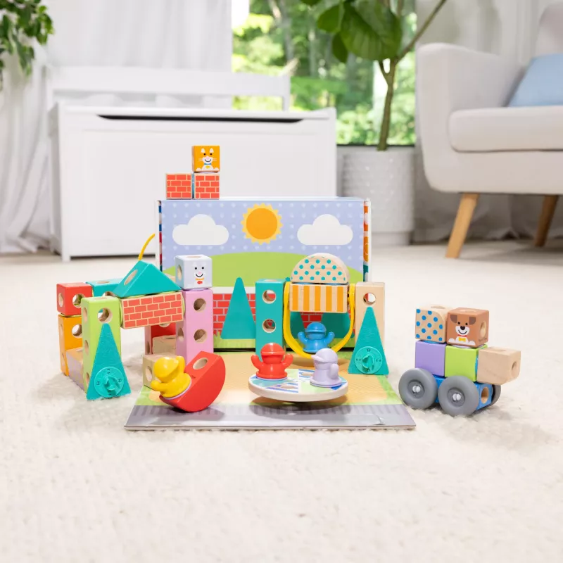 Melissa & Doug MDT BBN Blockables Town Pyst GML, 2 vuosi(a), 73 kpl, muovi, puu