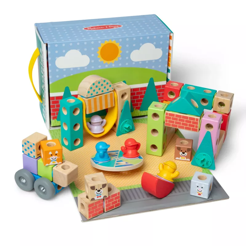 Melissa & Doug MDT BBN Blockables Town Pyst GML, 2 vuosi(a), 73 kpl, muovi, puu