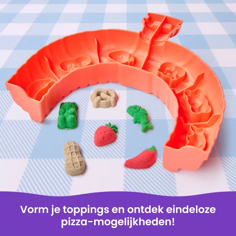 Kinetic Sand, SquishPizza kohoava pizzauuni leikkisarja, luovat pääsiäislahjat, sisältää 1 lb muovailtavaa leikkihiekkaa & 5 työkalua, leikkiruoka käsityö lastenlelu