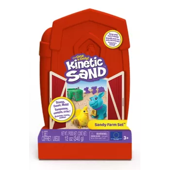 Spin Master Kinetic Sand - Sandy Farm -setti, leikkihiekka