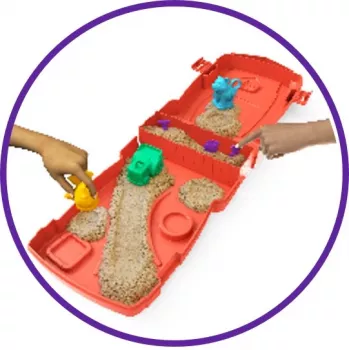 Spin Master Kinetic Sand - Sandy Farm -setti, leikkihiekka