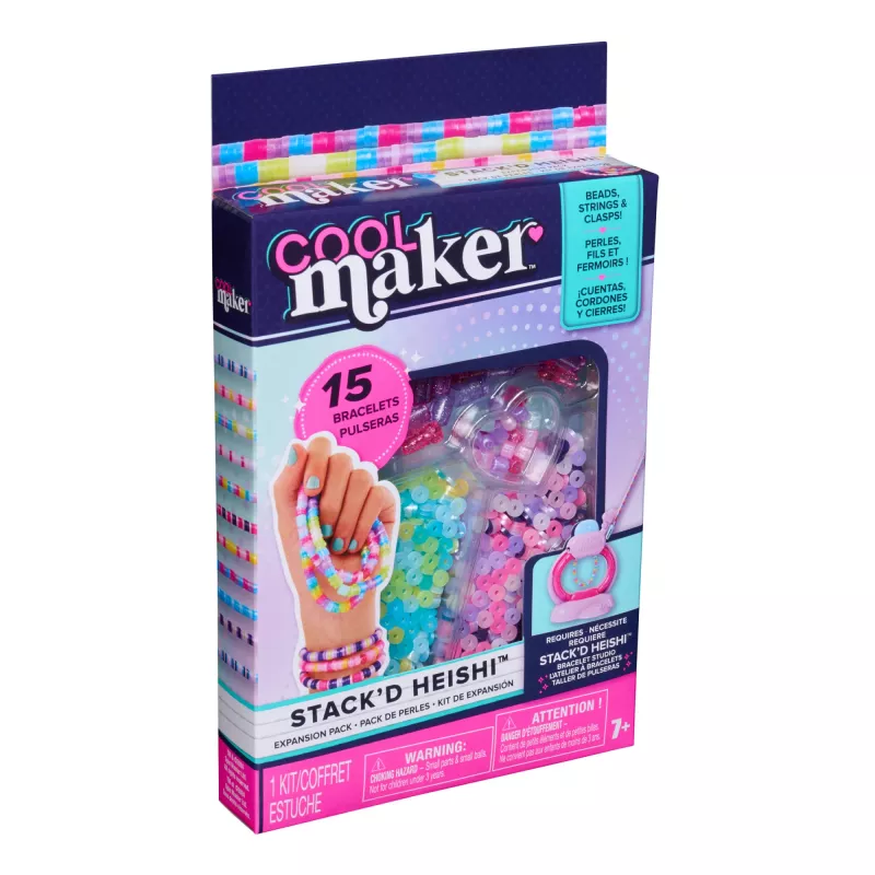 Spin Master Cool Maker Stack'd Heishi 6073900 rannekorujen tekemisen täydennyspakkaus, 7+ vuotta