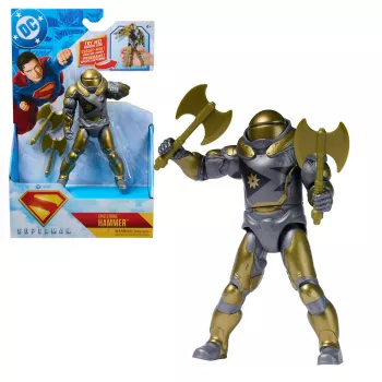 Toimintafiguuri Superman Hammer of Boravia 6 tuumaa, elokuvatyyli, sisältää 2 lisäosaa, kulta/harmaa