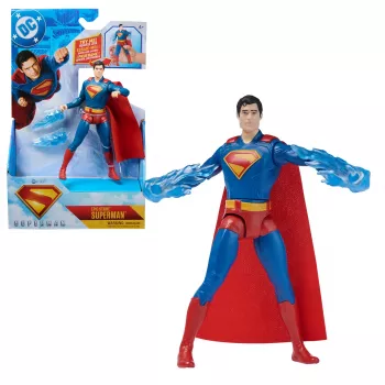 DC Comics, SUPERMAN Epic Strike toimintafiguuri, 15 cm, aito elokuvatyyli, sisältää 2 lisäosaa, lelu pojille ja tytöille 4 vuodesta alkaen