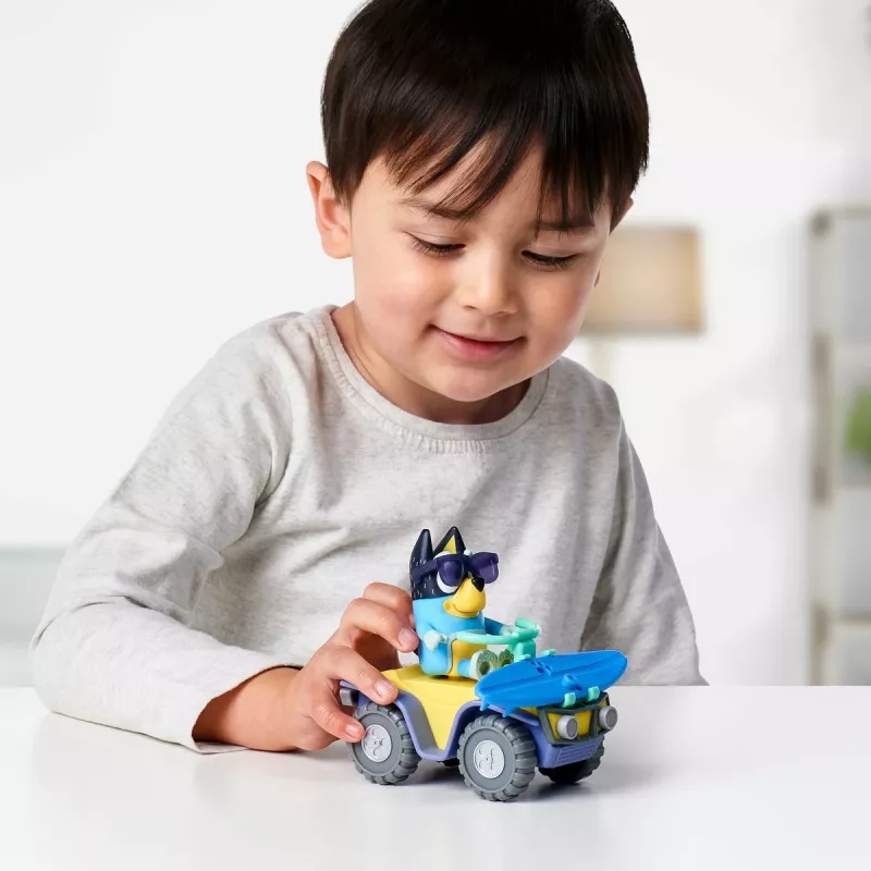 Moose Toys Bluey S9 figuuri & ajoneuvosetti rantakvad Bandit