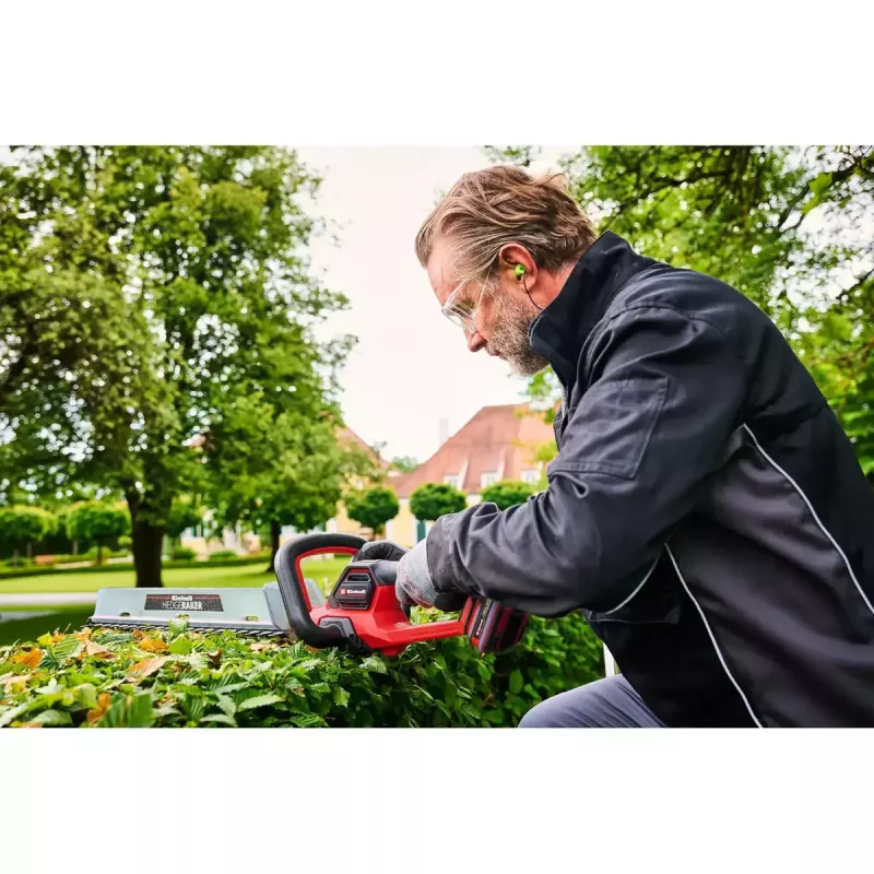 Akkukäyttöinen pensasleikkuri EINHELL GP-CH 18/50 Li BL-Solo — 18V akkualusta, 50 cm terä