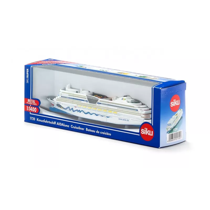 Matkustajalaivamalli Siku Cruiseliner Aida, esikoottu, mittakaava 1:1400, 226×54×75 mm