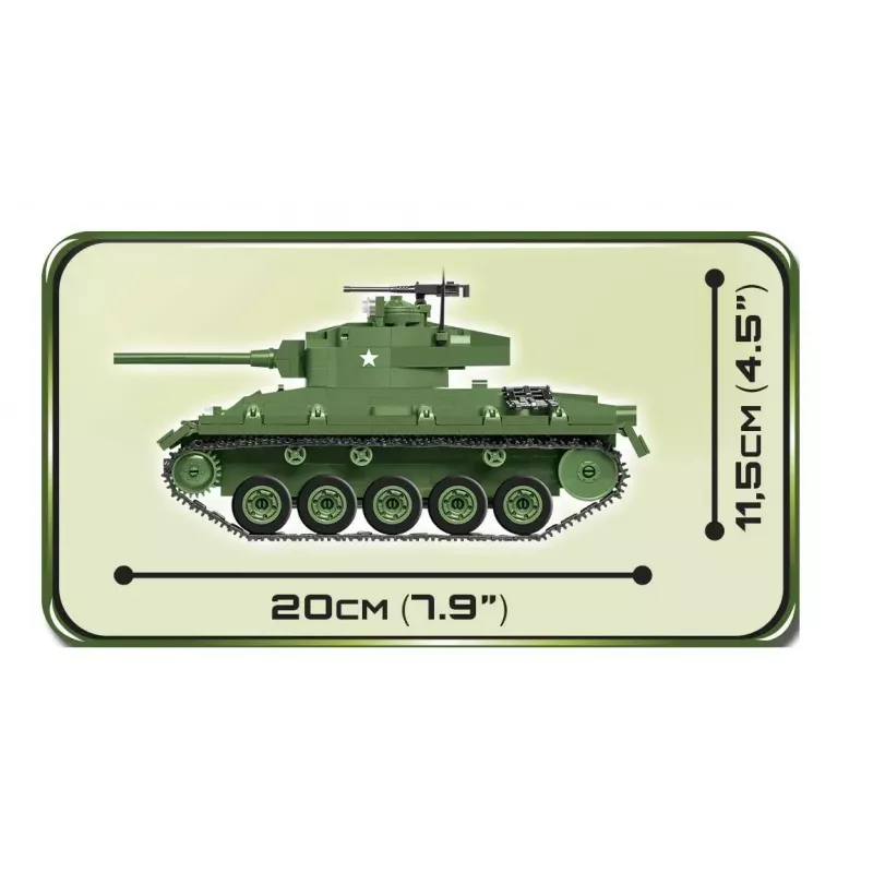 Rakennuspalikat panssarivaunu Cobi M24 Chaffee malli mittakaavassa 1:35, Cobi-2543