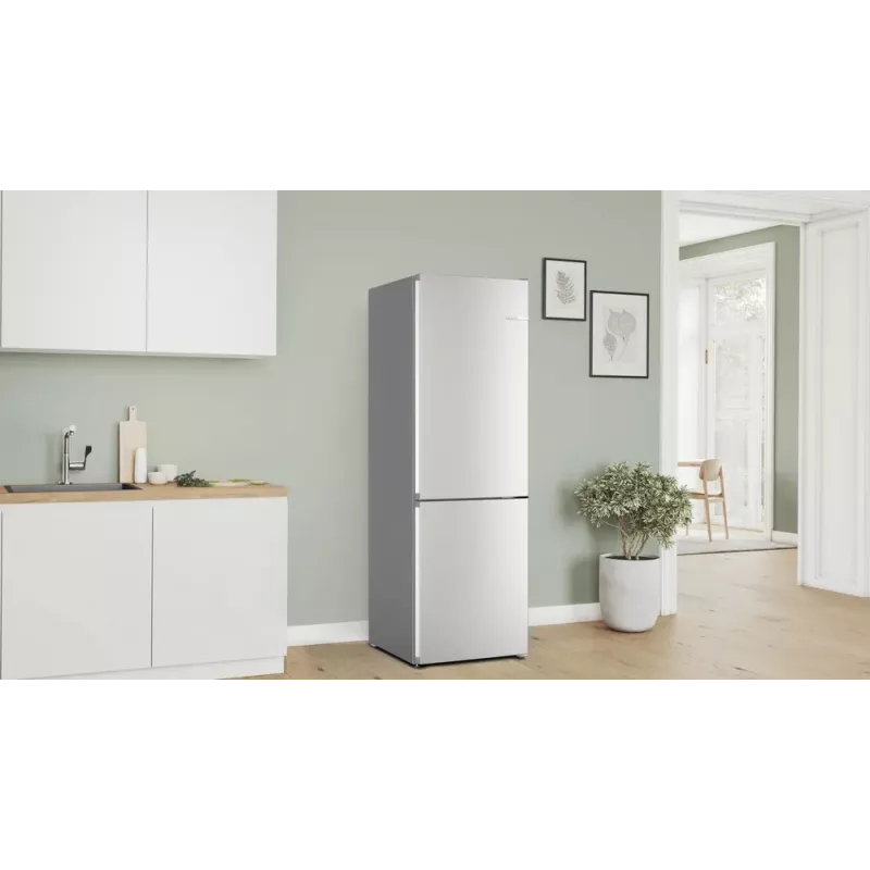 Bosch Serie 4 KGN362LAF jää-pakastinyhdistelmä vapaasti seisova 321 L metalli