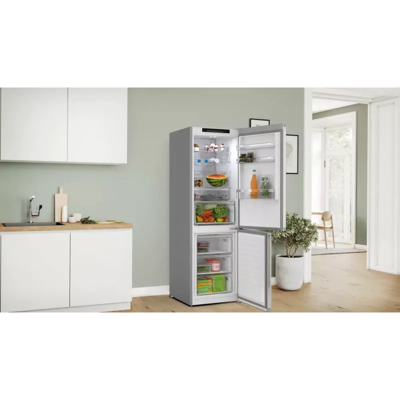 Bosch Serie 4 KGN362LAF jää-pakastinyhdistelmä vapaasti seisova 321 L metalli