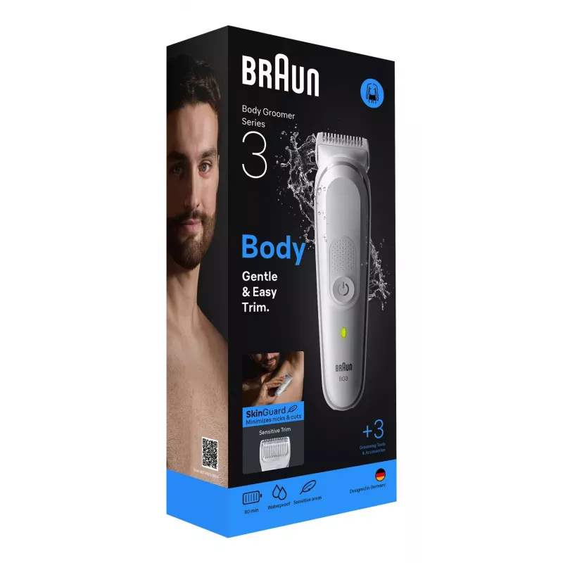 Braun Series 3 BG3530 vartalonmuotoilulaite/parranajokone harmaa