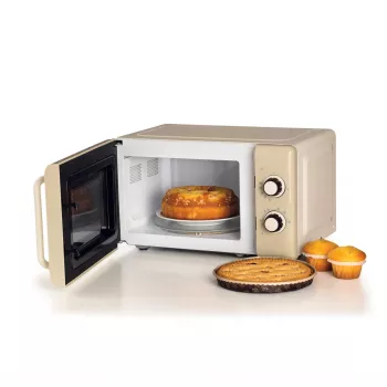 Ariete Vintage Line 3960 vintage-mikroaaltouuni, 800 W, 20 l tilavuus, 3 toimintoa, 5 kypsennystasoa, ajastin, beige