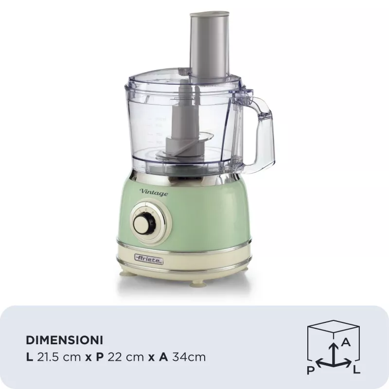 Yleiskone ARIETE Vintage Line 1781/04 — 1000 W, 2,1 l, vihreä