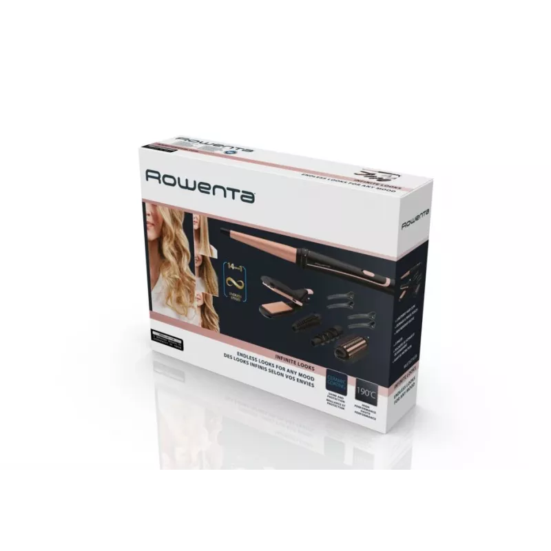 Rowenta Infinite Looks CF4231 -monityylittelylaite Warm musta, pronssi 1,8 m