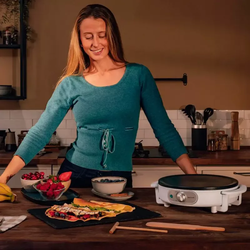 Crêpes-pannu CECOTEC Fun Creepy Crepesmaker valkoinen 1 200 W