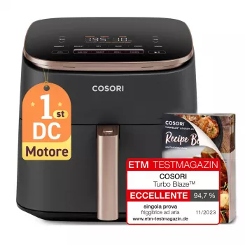 Cosori Turbo Blaze Chef Edition Single 6 L vapaasti seisova 1 725 W airfryer musta, ruusukulta