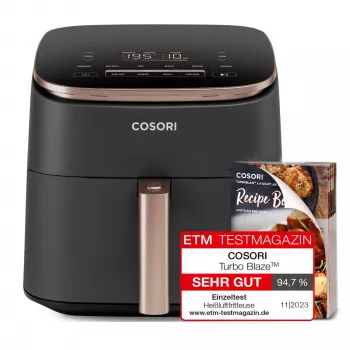 Cosori Turbo Blaze Chef Edition Single 6 L vapaasti seisova 1 725 W airfryer musta, ruusukulta