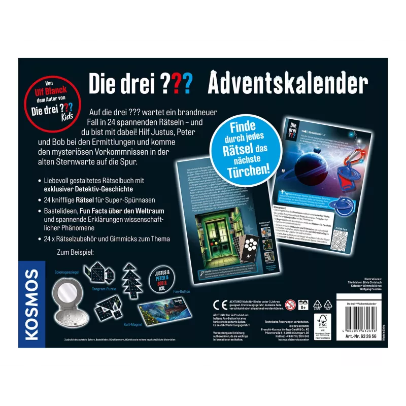 Kosmos Die drei ??? joulukalenteri 2025, koesarja (632656)