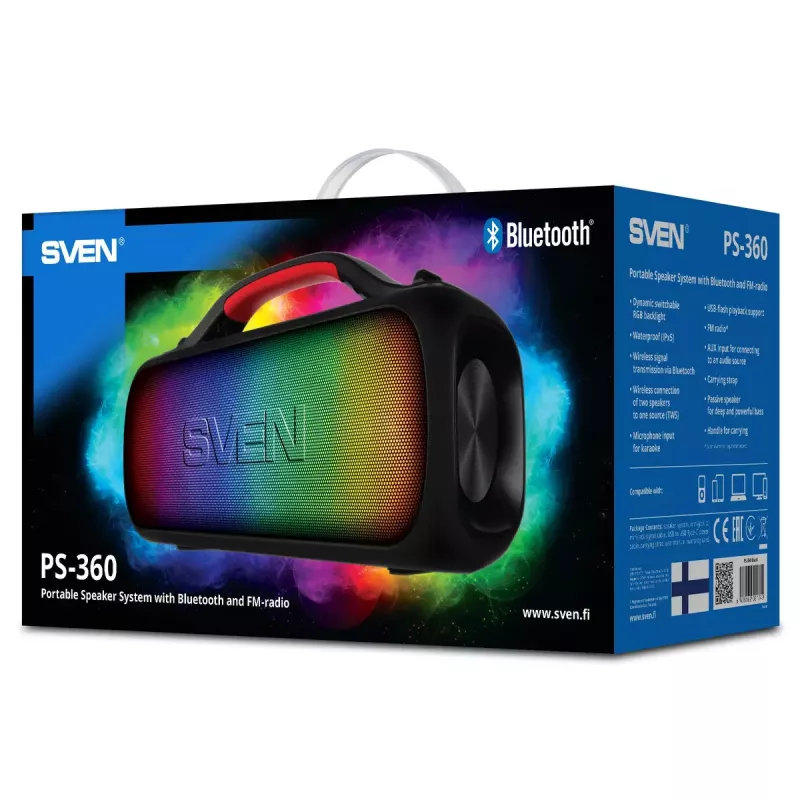 Mono kannettava kaiutin SVEN PS-360 musta