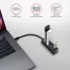 Pienoismalli metallinen USB-C 3.2 Gen 1 -keskitin AXAGON HUE-M1C