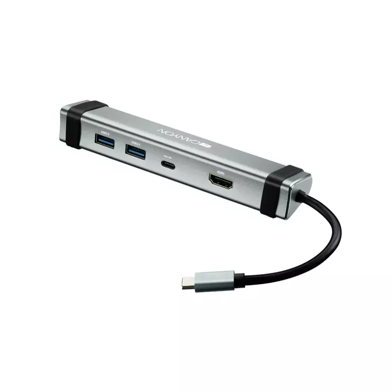 Canyon DS-3 CNS-TDS03DG 4-in-1 USB-C-keskitin, HDMI, 2x USB 3.0, USB-C PD 60W, Space Grey