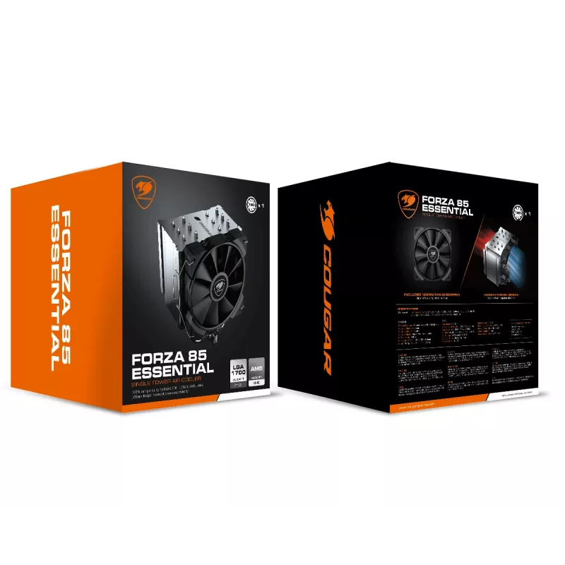 Jäähdytyssiili/jäähdytin COUGAR Gaming CGR-FZAE85 12 cm musta
