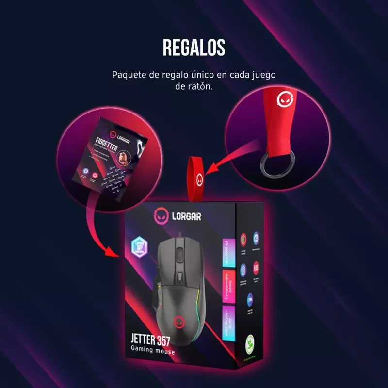 Hiiri Lorgar Jetter 357 Gaming optinen oikeakätinen