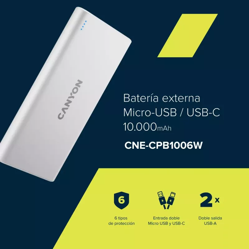 Kannettava laturi Canyon PB-106 10000 mAh