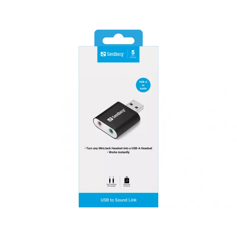 USB - äänisovitin Sandberg USB to Sound Link