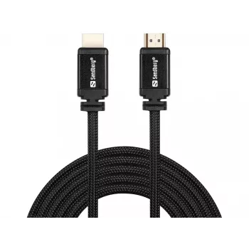 Sandberg HDMI 2.0 -kaapeli 19M-19M, 2 m, HDMI Type A (Standard), HDMI Type A (Standard), musta