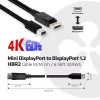 Club 3D CAC-2163 Mini DisplayPort - DisplayPort 1.2 HBR2 -kaapeli, uros/uros, 2 m (6,56 ft), 4K60Hz