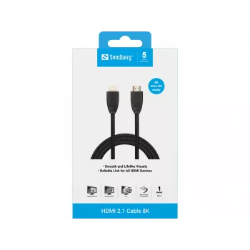 Sandberg HDMI 2.1 -kaapeli 8K, 1 m