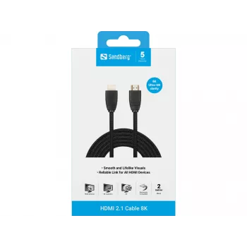 HDMI-kaapeli Sandberg HDMI 2.1 -kaapeli 8K 2 m