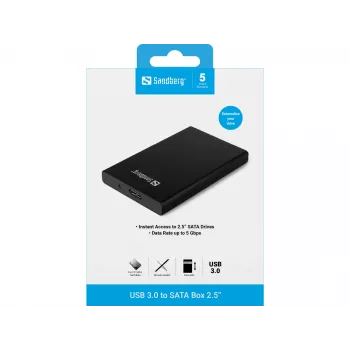 HDD/SSD-kotelo Sandberg USB 3.0 to SATA Box 2.5''